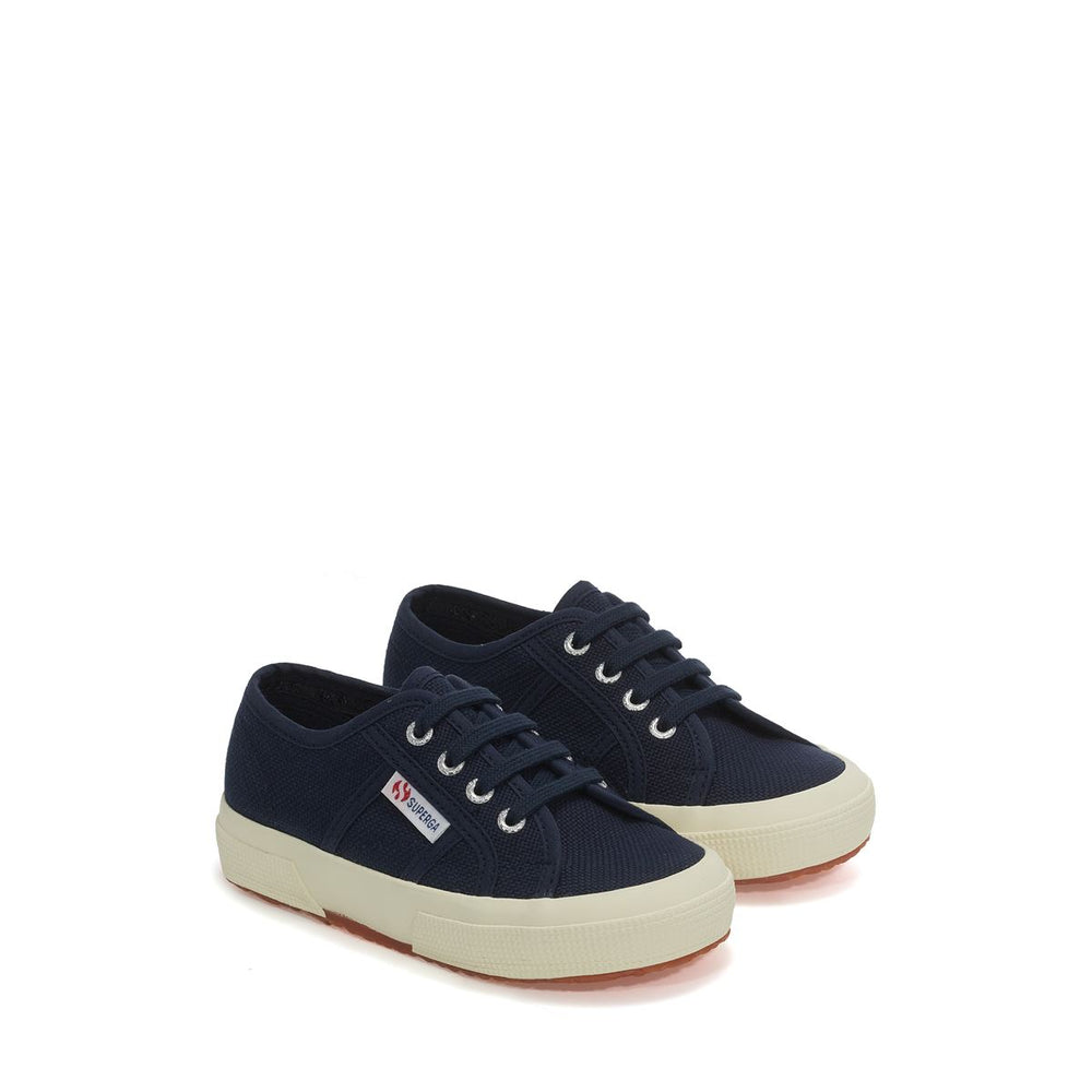 Klassische marineblaue Kinder-Sneaker mit Obermaterial aus Baumwolle 02