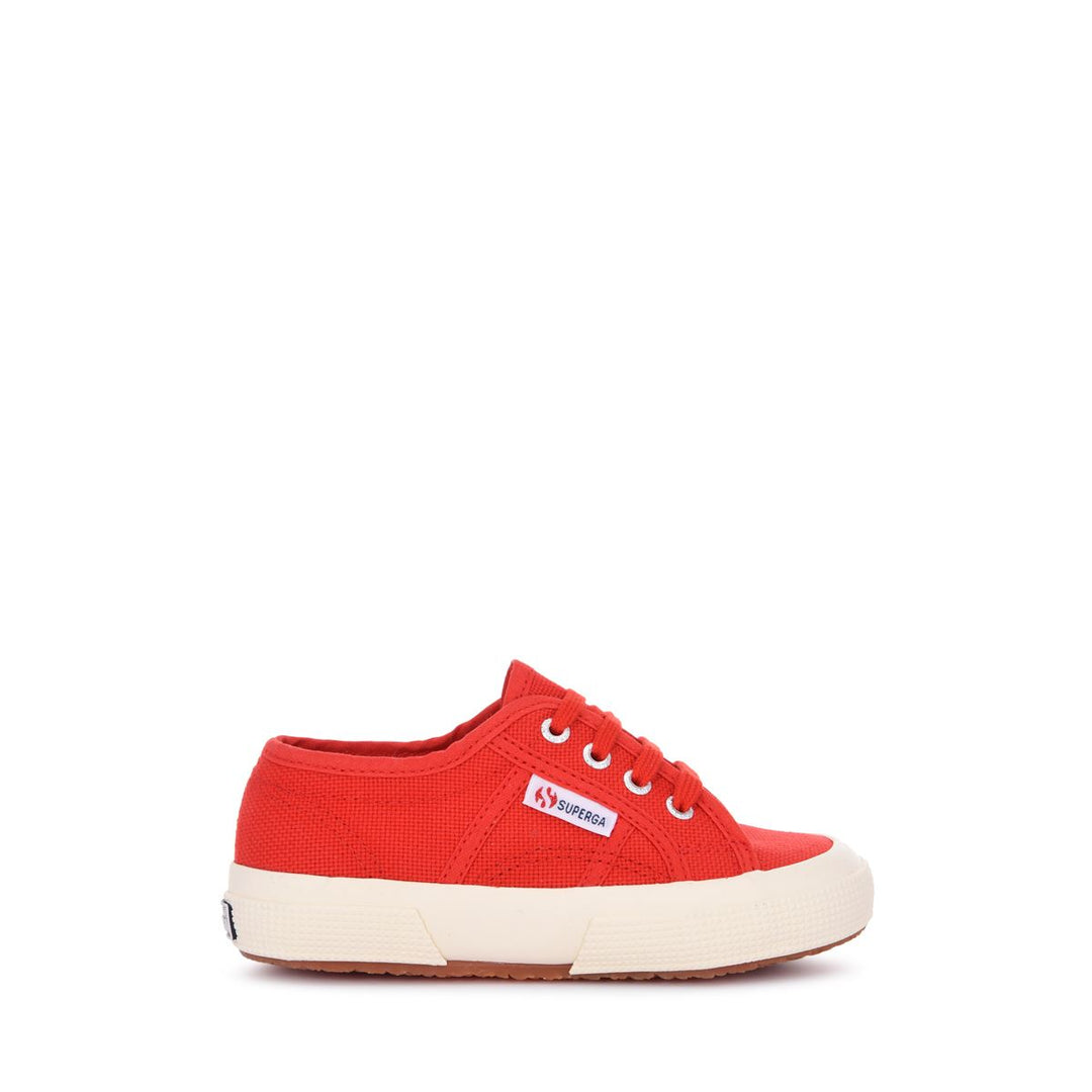 Kinder-Sneaker in Rot mit Obermaterial aus Baumwolle 01