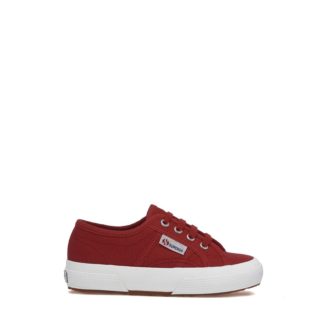 Rote Kinder-Sneaker mit Obermaterial aus Baumwolle 01