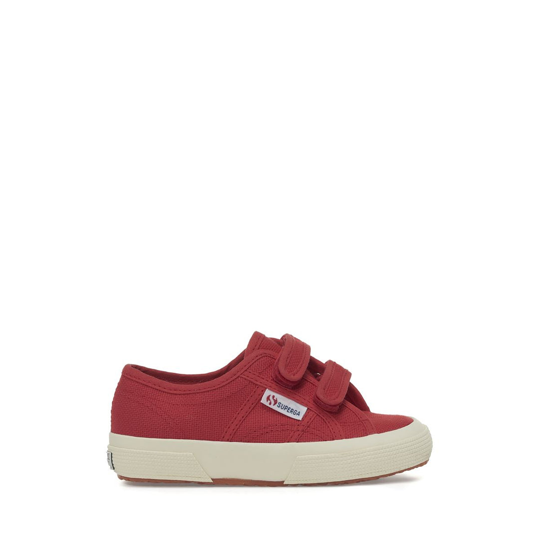 Klassische rote Kinder-Sneaker mit Obermaterial aus Baumwolle 01