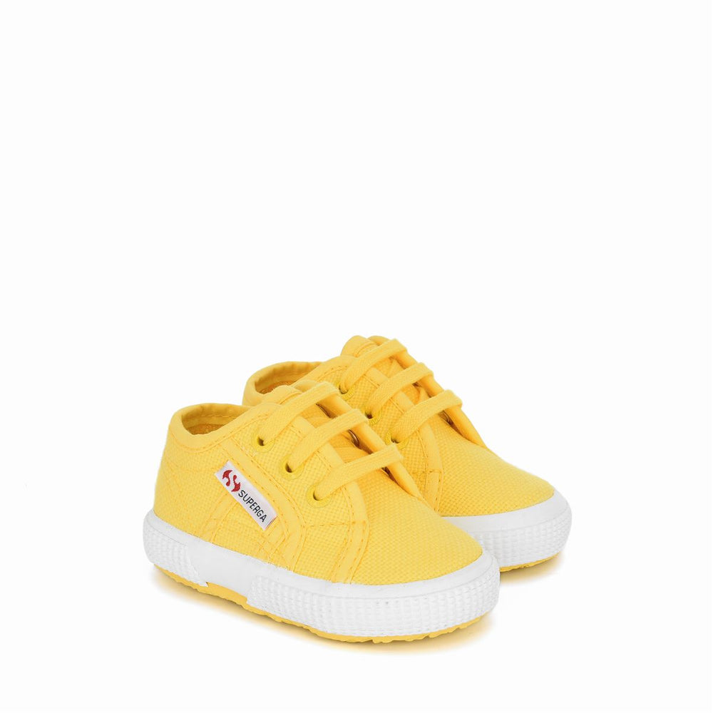 Klassische gelbe Kinder-Sneaker mit Obermaterial aus Baumwolle 02