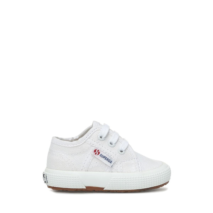 Klassische weiße Kinder-Sneaker mit Obermaterial aus Baumwolle 1