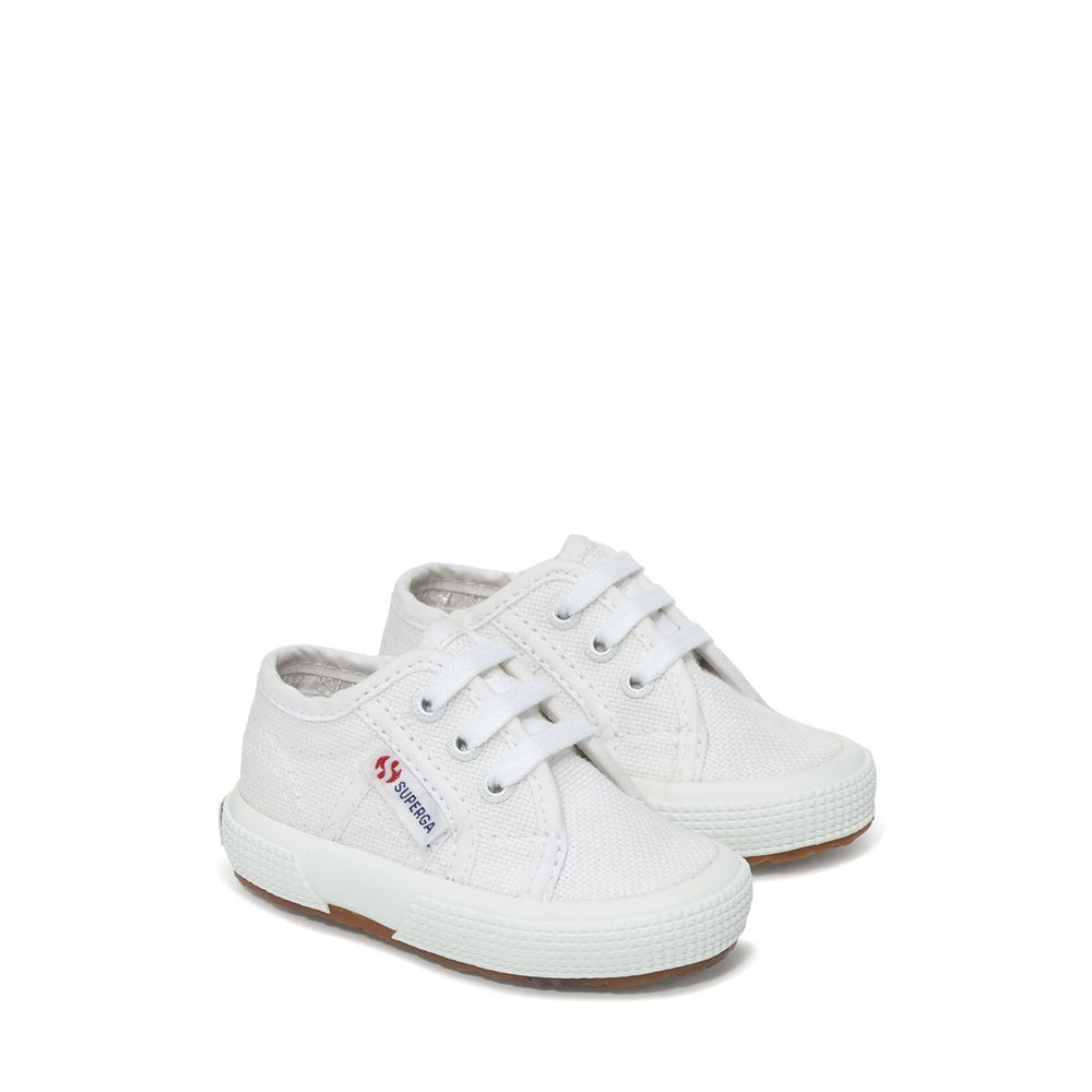Klassische weiße Kinder-Sneaker mit Obermaterial aus Baumwolle 02