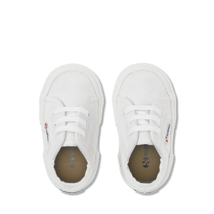 Klassische weiße Kinder-Sneaker mit Obermaterial aus Baumwolle 4