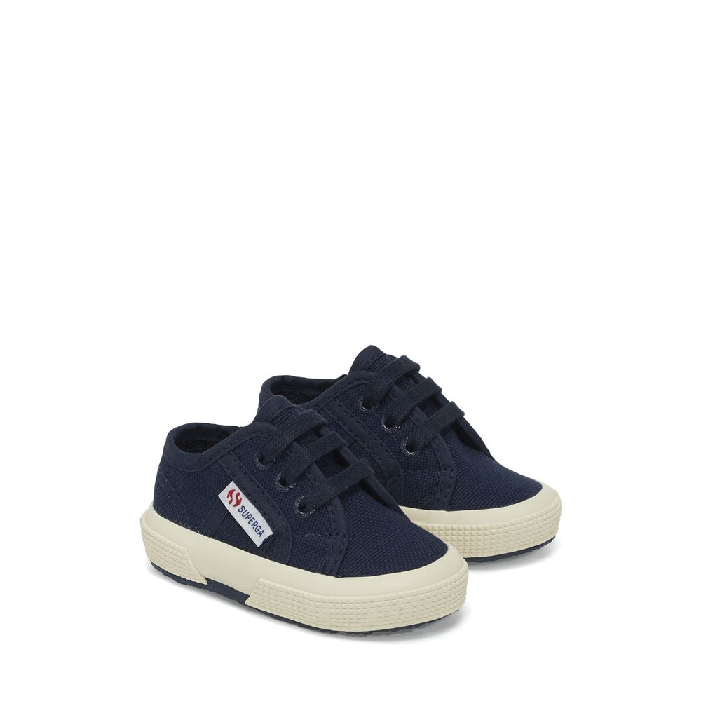 Klassische marineblaue Kinder-Sneaker mit Obermaterial aus Baumwolle 02