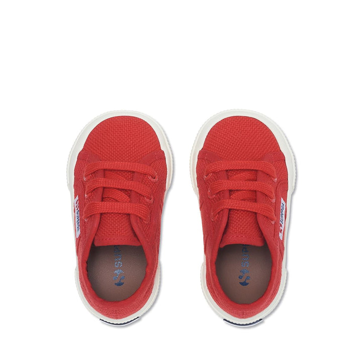 Klassische rote Kinder-Sneaker mit Obermaterial aus Baumwolle 4