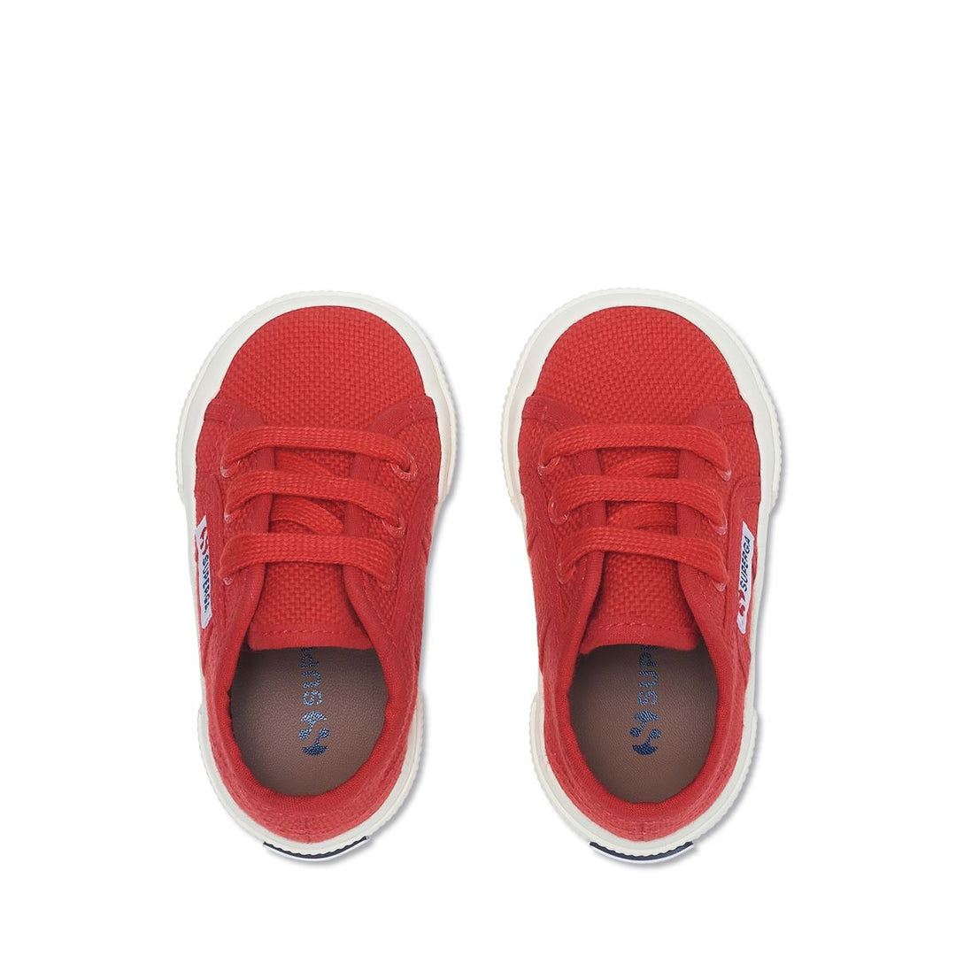Klassische rote Kinder-Sneaker mit Obermaterial aus Baumwolle main