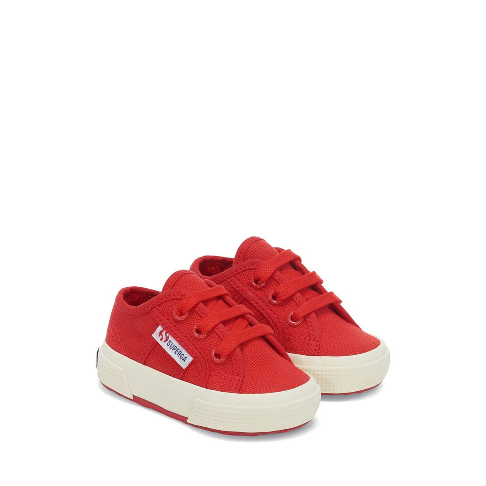 Klassische rote Kinder-Sneaker mit Obermaterial aus Baumwolle 02