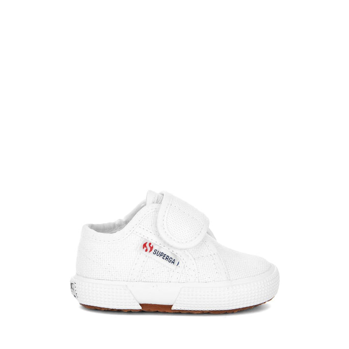Weiße Kinder-Sneaker mit Obermaterial aus Baumwolle 1